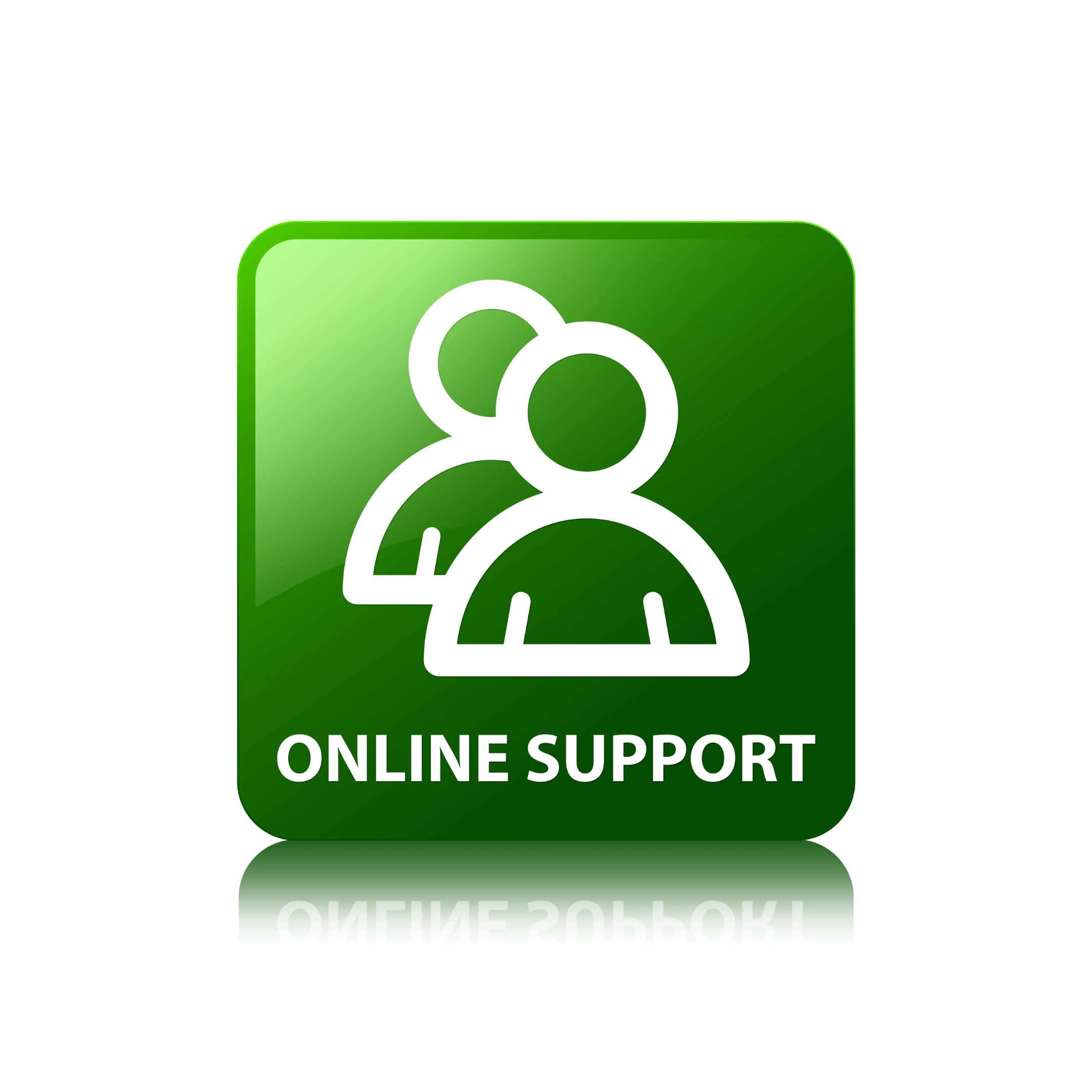 Icona a forma di quadrato verde con due figure dai contorni bianchi e la scritta “ASSISTENZA ONLINE” sotto di esse, che rappresenta l’assistenza clienti o tecnica disponibile online. L’icona presenta un effetto lucido, un leggero riflesso nella parte inferiore e mette in evidenza i servizi di assistenza online di Sabina Robotics. Icona a forma di quadrato verde con due figure dai contorni bianchi e la scritta “ASSISTENZA ONLINE” sotto di esse, che rappresenta l’assistenza clienti o tecnica disponibile online. L’icona presenta un effetto lucido, un leggero riflesso nella parte inferiore e mette in evidenza i servizi di assistenza online di Sabina Robotics.