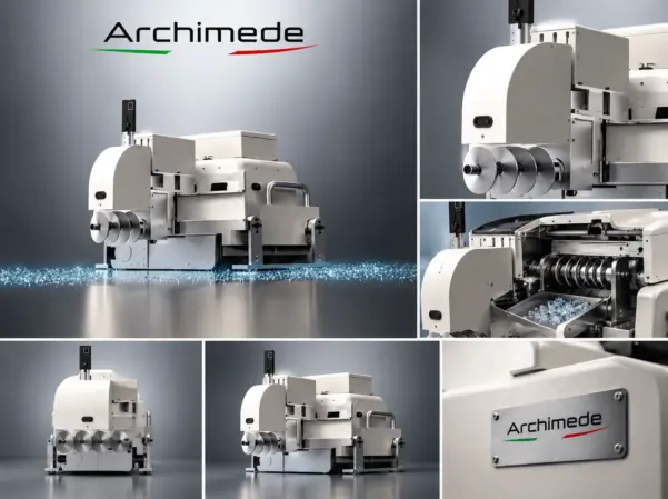 Collage di una macchina industriale bianca con il marchio “Archimede”, viti metalliche e granuli blu, raffigurata da diverse angolazioni e in primi piani su uno sfondo grigio. La composizione mette in risalto l’ingegneria all’avanguardia del sistema robotizzato Archimede per il livellamento dei massetti. Robot per Massetti e Pavimentazioni in Malta Collage di una macchina industriale bianca con il marchio “Archimede”, viti metalliche e granuli blu, raffigurata da diverse angolazioni e in primi piani su uno sfondo grigio. La composizione mette in risalto l’ingegneria all’avanguardia del sistema robotizzato Archimede per il livellamento dei massetti. Robot per Massetti e Pavimentazioni in Malta